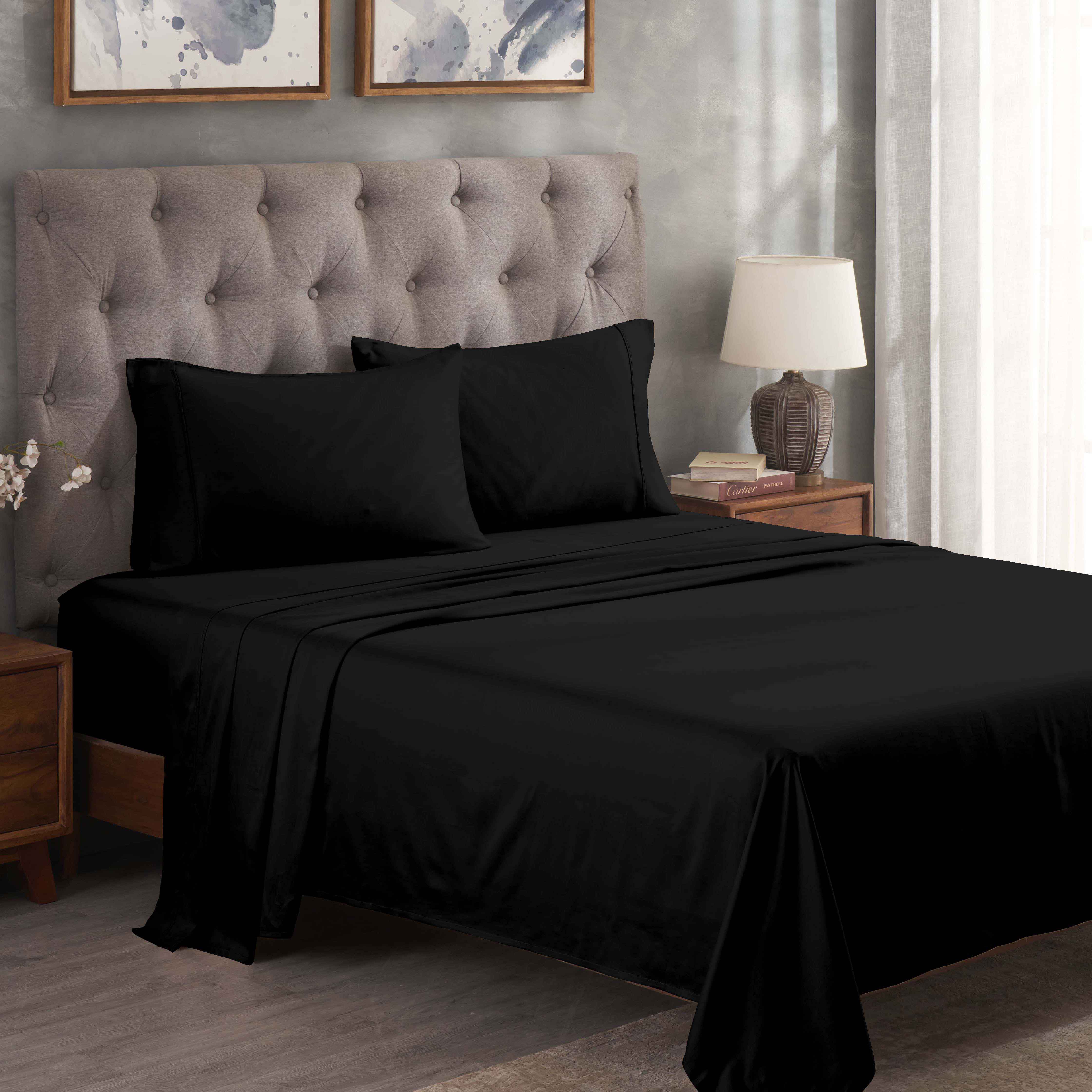 Premium 300 Thread Count Egyptian Cotton Bed Sheet Set - Soft, Breathable & Durable for Ultimate Comfort - Perfect for Luxury Bedrooms & Hotels