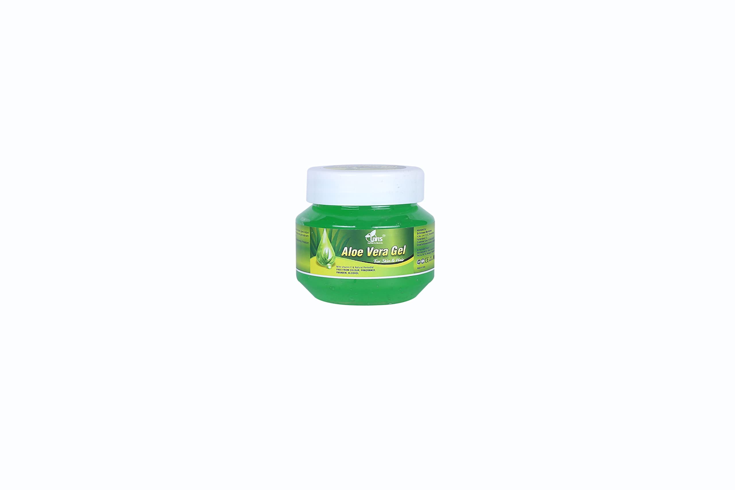 UVIS 100% Pure Aloe Vera Gel for Skin & Hair - Natural Moisturizer for Face, Acne Scars, Dark Circles - 8oz (225g) - Perfect for Sunburn Relief, Daily Hydration & Hair Conditioning