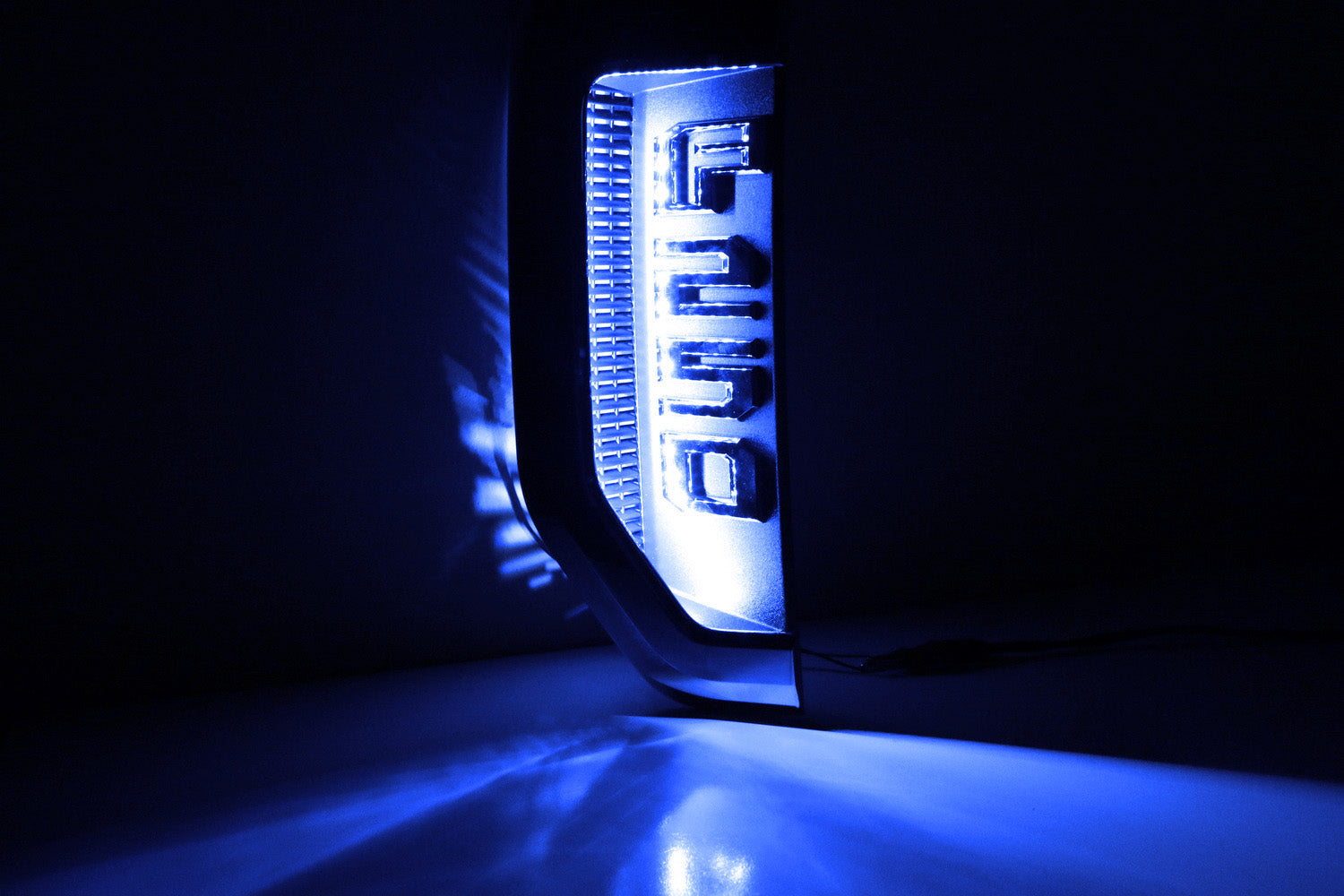 Blue LED Background Illumination Kit for 2017-2022 Ford F250 F350 F450 Fender Emblems - Upgrade Truck Side Marker Lights for Night Driving & Custom Styling