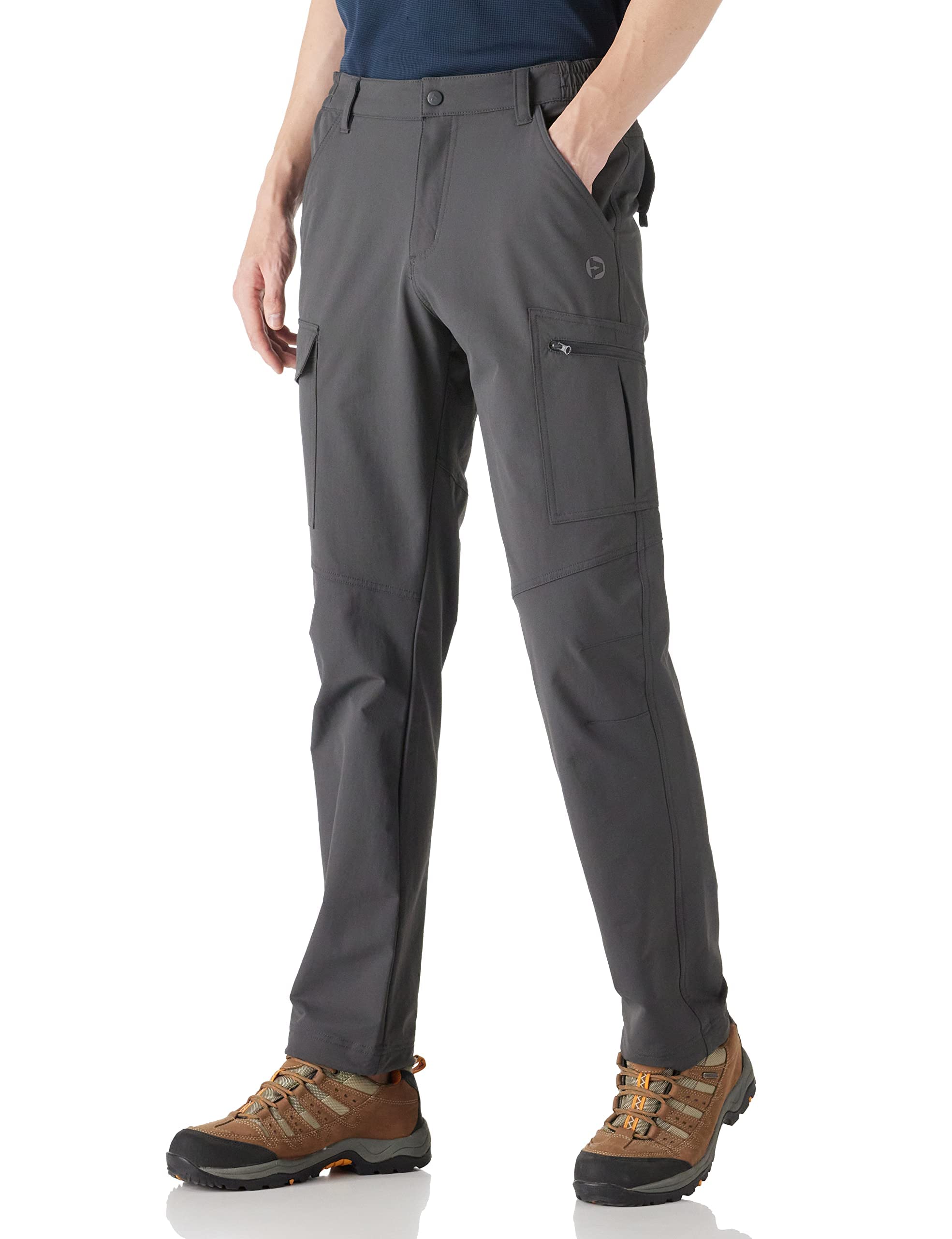 Men's Lightweight Water-Resistant Hiking Cargo Pants - Ripstop Tactical Travel & Work Pants for Outdoor Adventures | Perfect for Camping, Hiking & Everyday Wear
