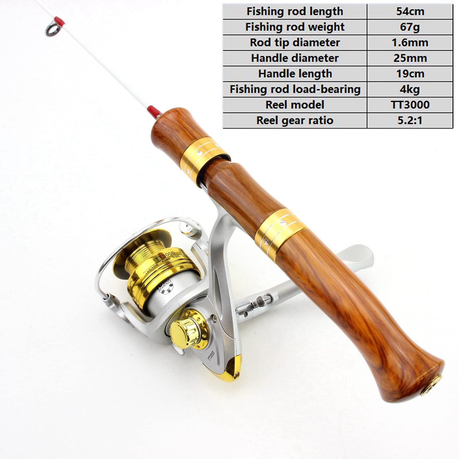 67g Ultra-Light Kids Fishing Rod & Reel Combo - 54cm Compact Portable Fishing Pole Set for Beginners, Ice Fishing & On-Board Use | Perfect for Children's Outdoor Adventures & Family Fishing Trips