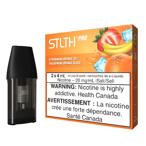 Strawnana Orange Ice STLTH PRO Pods 4mL - Refillable Vape Pods for Smooth & Flavorful Vaping Experience | Perfect for On-The-Go Use & Discreet Vaping