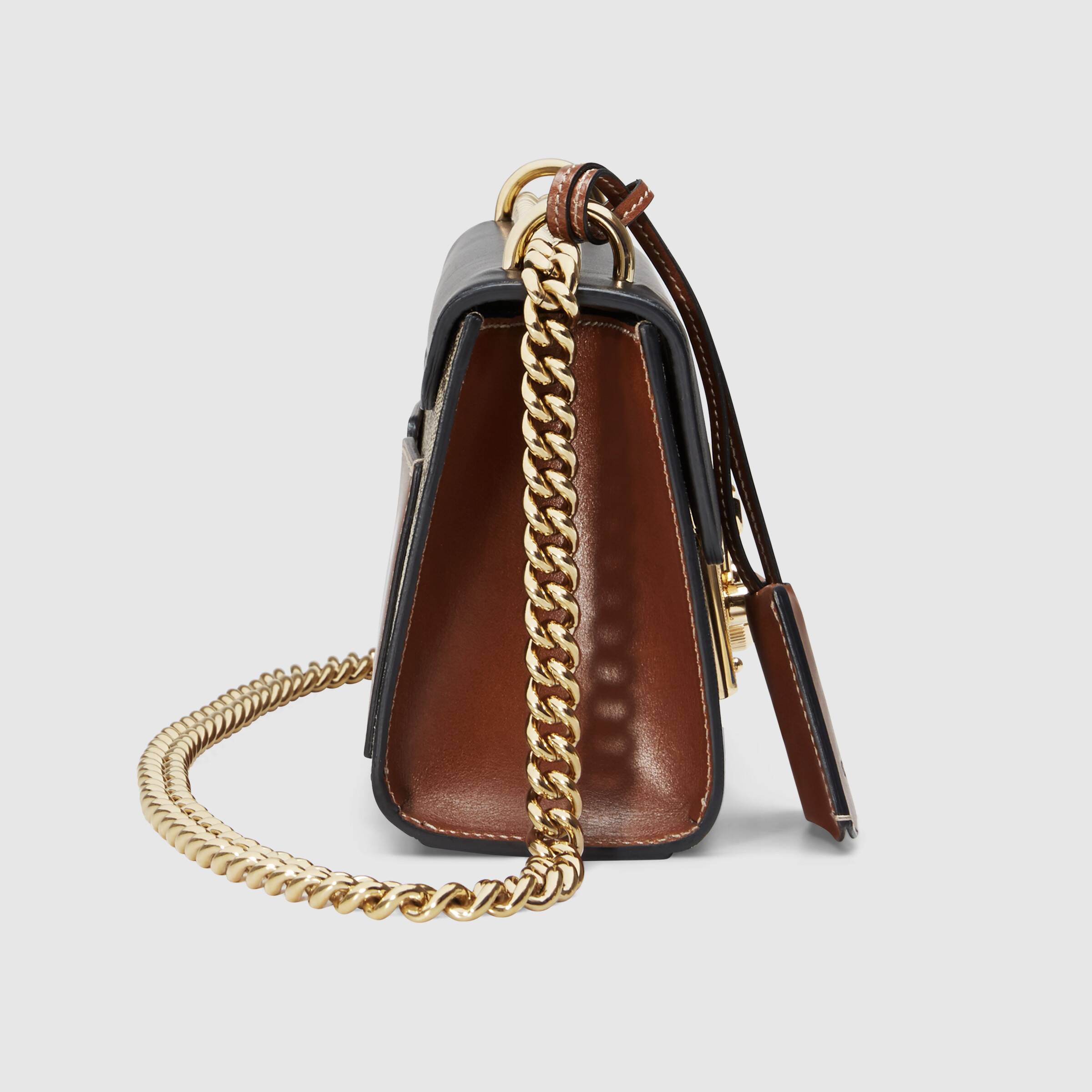 Gucci Padlock Small GG Supreme Canvas Shoulder Bag Black/Brown - Luxury Crossbody Purse for Women, Fashion Designer Handbag for Daily Use, Work, Travel & Special Occasions