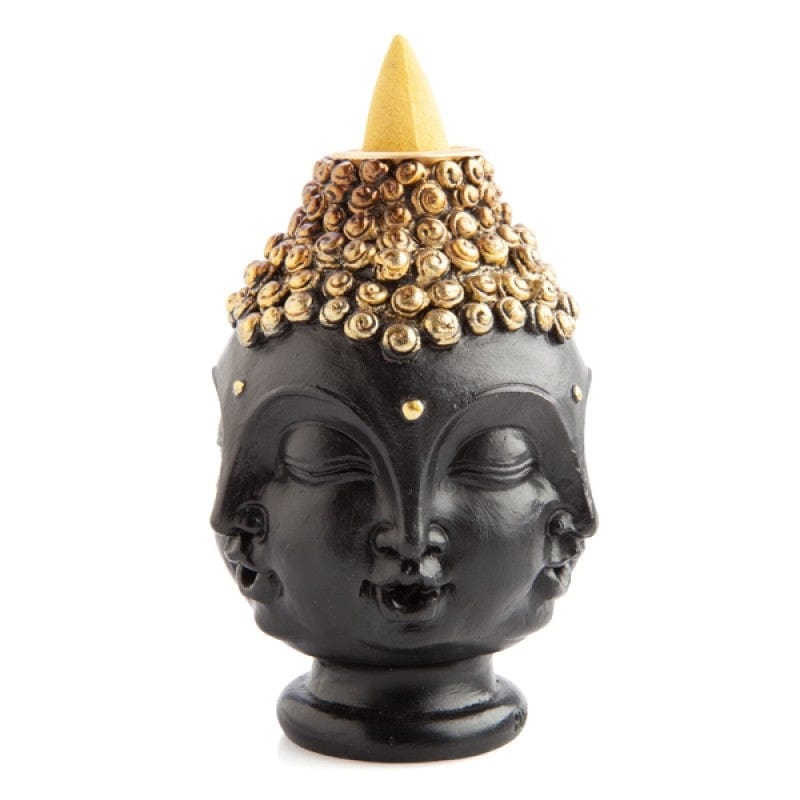 Four-Faced Buddha Backflow Incense Burner - Meditation & Home Decor - Perfect for Yoga, Feng Shui, and Spiritual Relaxation