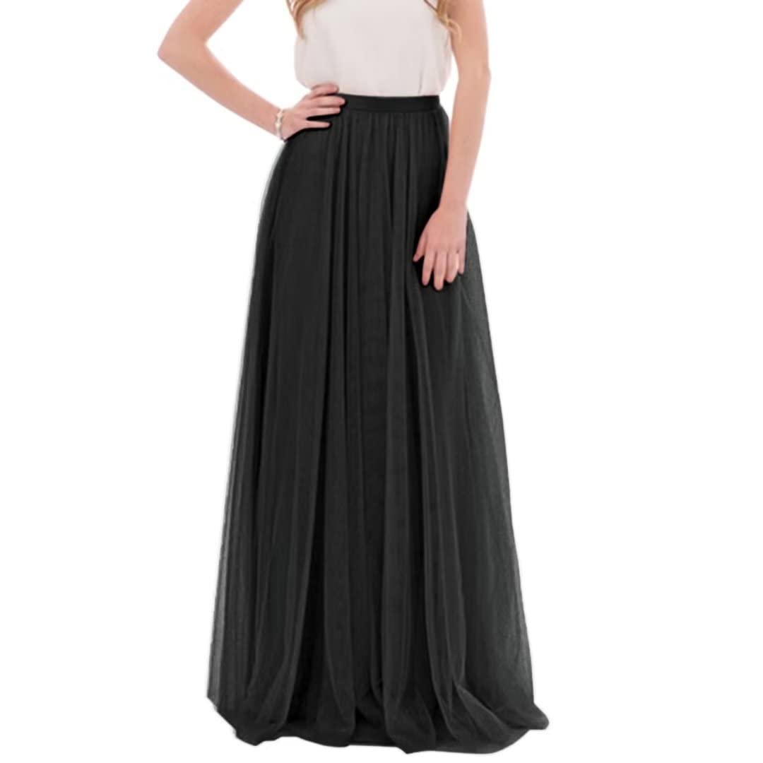 WDPL 3-Layer Soft Tulle Skirt - Elegant Long Maxi Wedding Dress for Women | Perfect for Bridal, Prom, Evening Gowns & Special Occasions