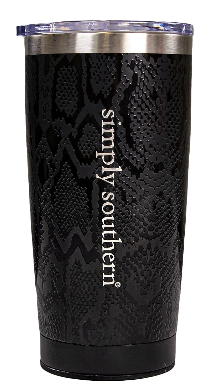 Simply Southern 20oz Snakeskin Print Tumbler - Insulated Stainless Steel Cup for Coffee, Tea & Cold Drinks - Perfect for Home, Office & Travel