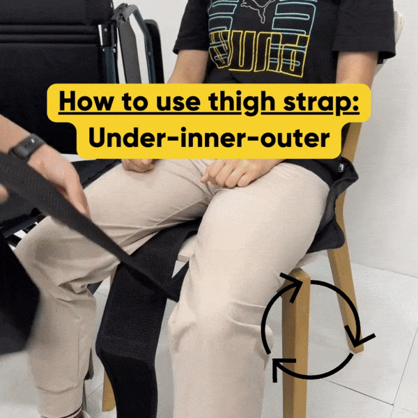 Thigh Strap Transfer Belt for Elderly & Disabled - Adjustable Mobility Aid for Safe Lifting & Transfers - Home & Hospital Use