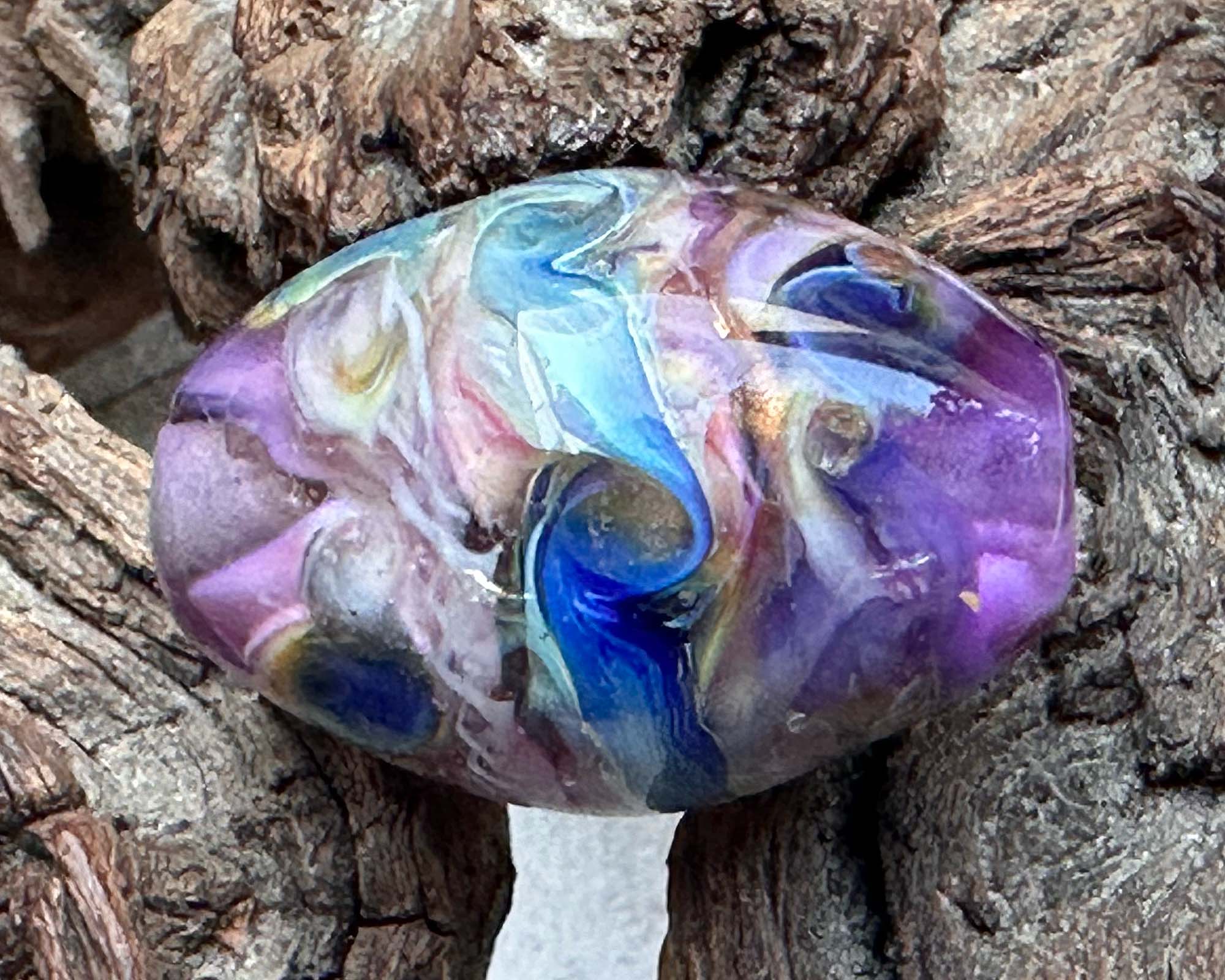 Amethyst Blush Purple Lampwork Focal Bead SRA - Handmade Glass Bead for Jewelry Making, DIY Crafts & Beading Projects - Perfect for Necklaces, Bracelets & Earrings