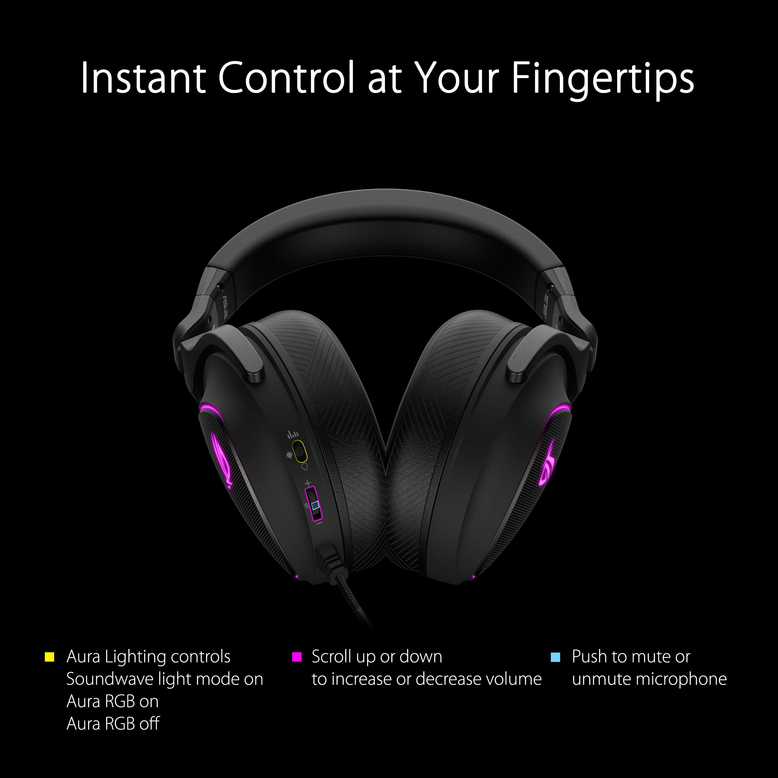 ASUS ROG Delta S Gaming Headset with USB-C | AI Noise-Canceling Mic | Over-Ear Headphones for PC, Mac, PS5, Nintendo Switch | Lightweight Ergonomic Design | Black | Perfect for FPS Gaming & Streaming