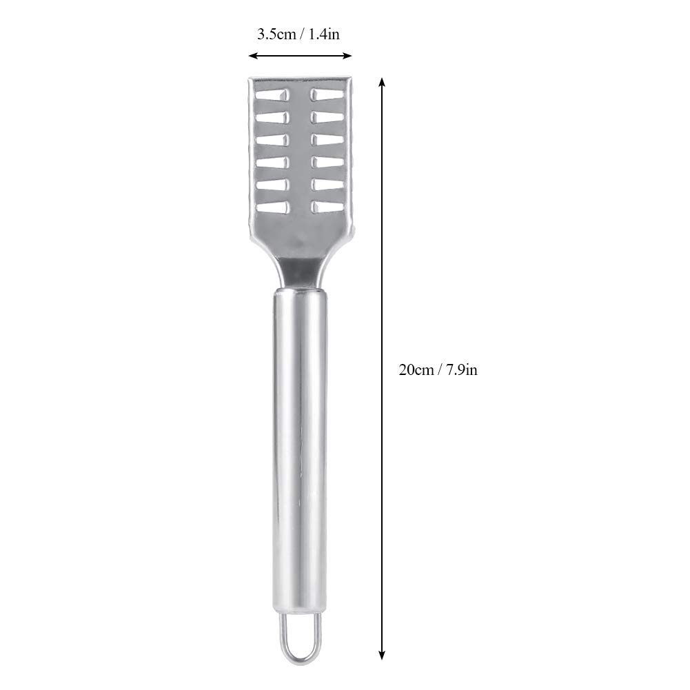 Stainless Steel Fish Scale Remover Tool - Heavy Duty Fish Scaler with Ergonomic Handle for Kitchen, Camping & Fishing - Perfect for Salmon, Bass & Freshwater Fish Cleaning