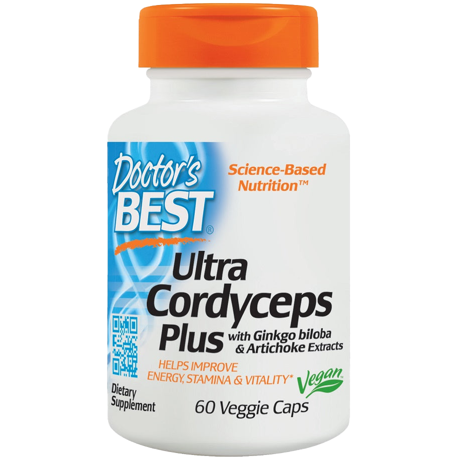 Doctor's Best Ultra Cordyceps Plus Supplement - 60 Vegan Capsules for Immune Support & Energy Boost - Ideal for Athletes, Fitness Enthusiasts & Busy Professionals