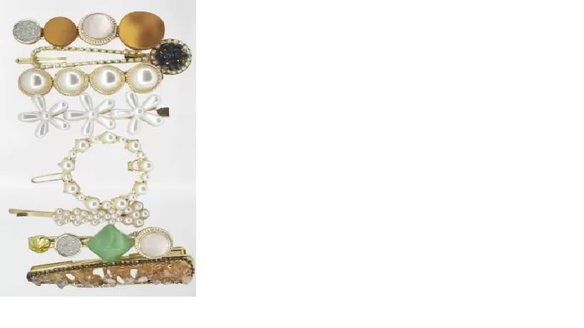 Kavita Enterprises 8-Piece Fancy Metal Hair Clips Set - Stylish Hair Pins & Accessories with Latest Designs (Multicolor) for Women, Girls - Perfect for Parties, Weddings & Daily Fashion