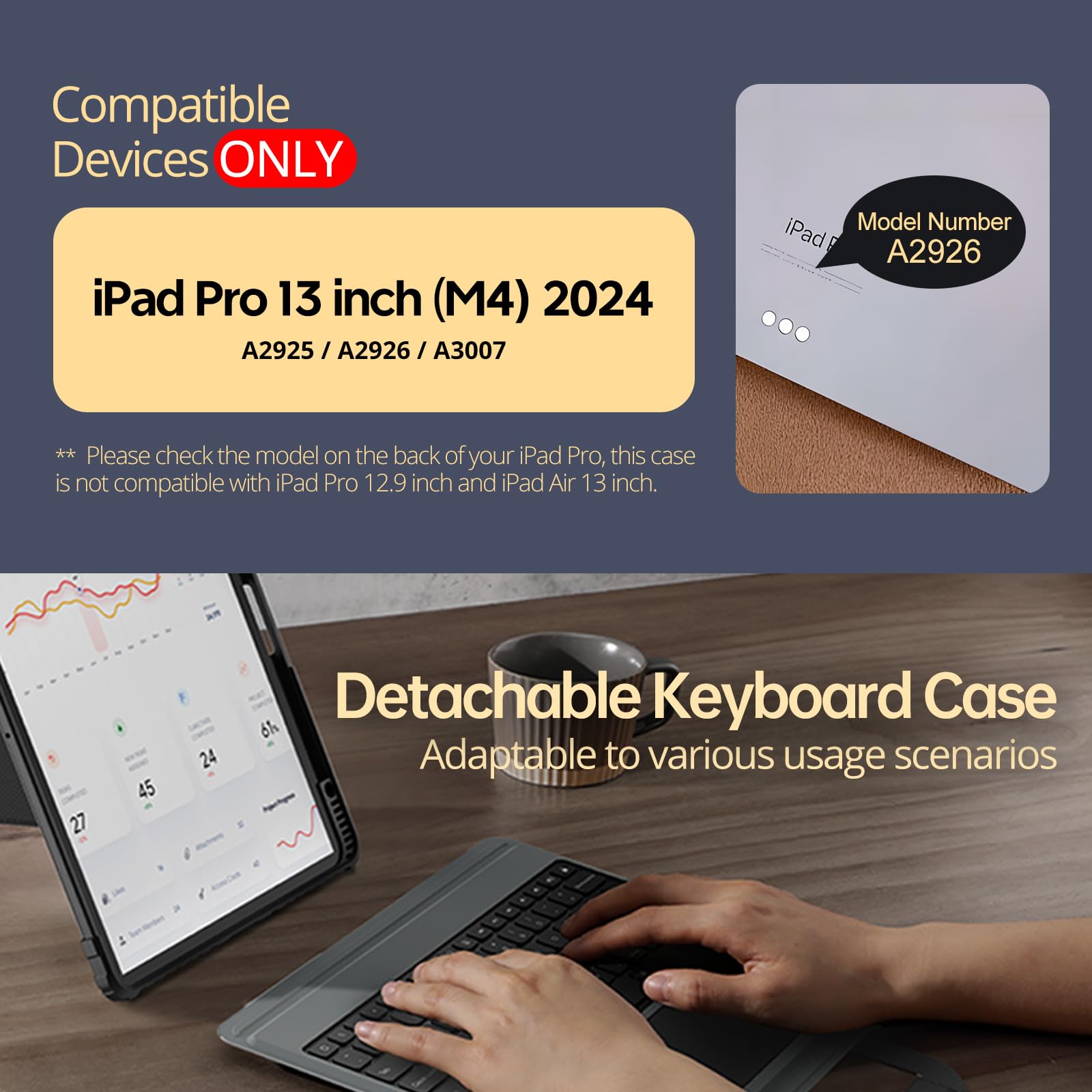 Nillkin Magic Keyboard for iPad Pro 13 inch M4 (2024) - Slim Protective Case with Backlit Keyboard, Large Trackpad & Apple Pencil Holder | 7-Color RGB Lighting, Camera Protection | Perfect for Work, Travel & Creative Projects (Black)