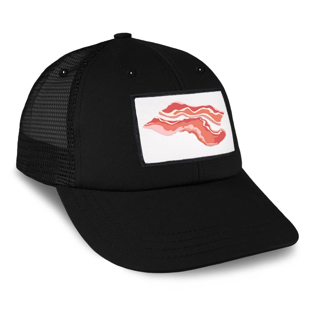Speedy Pros Patch Hat - Trucker Baseball Cap with Bacon Food Design - 100% Cotton for Comfort - Perfect for BBQ Parties, Food Lovers & Casual Outings