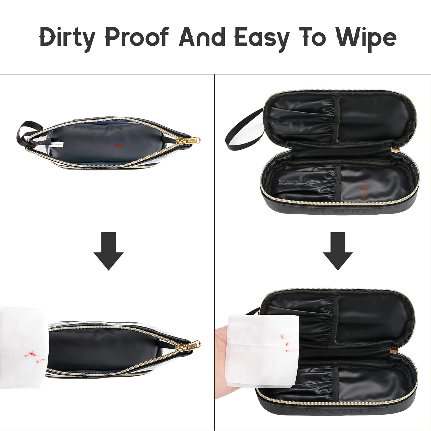 Ethereal Travel Makeup Bag - Clear TSA Approved Cosmetic Organizer | Waterproof Toiletry Pouch for Women | Perfect for Air Travel, Gym & Daily Essentials Storage