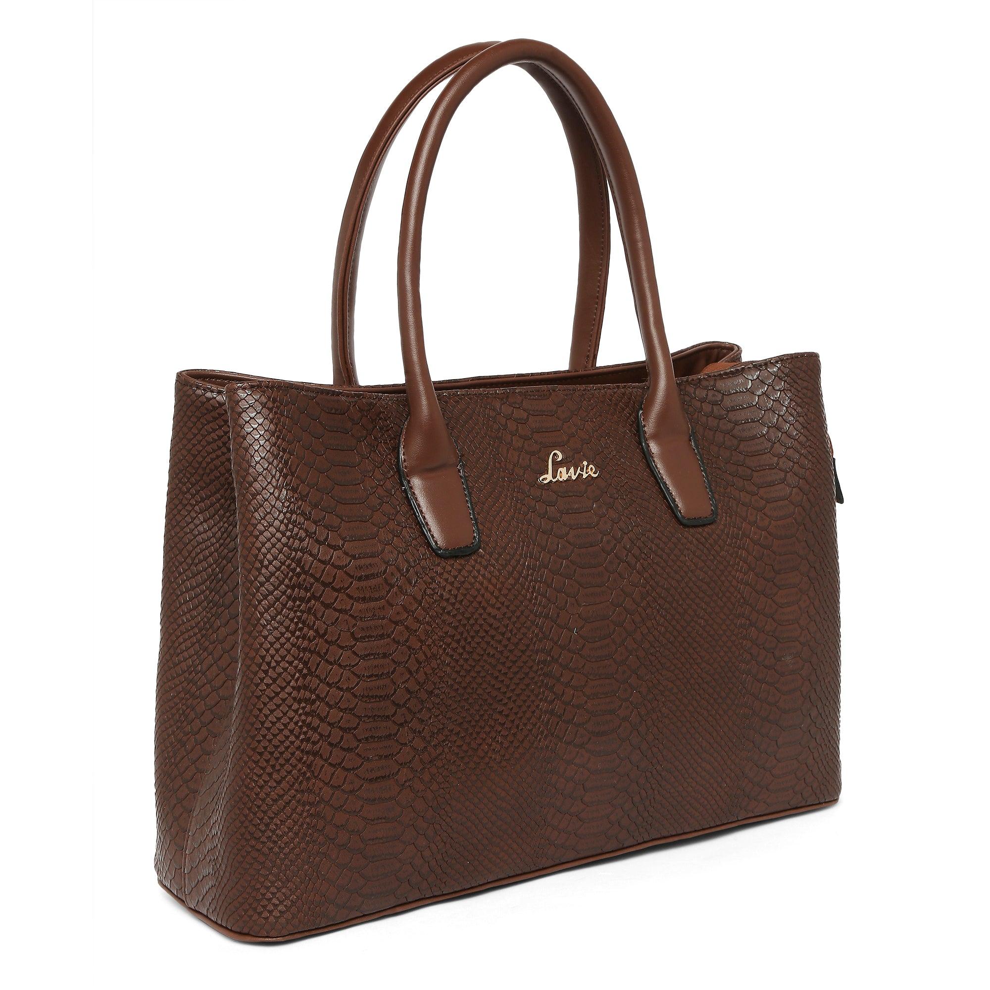 Lavie Lotus Women's Satchel Bag - Stylish Leather Handbag for Work, Travel & Everyday Use | Perfect for Office, Commute & Shopping