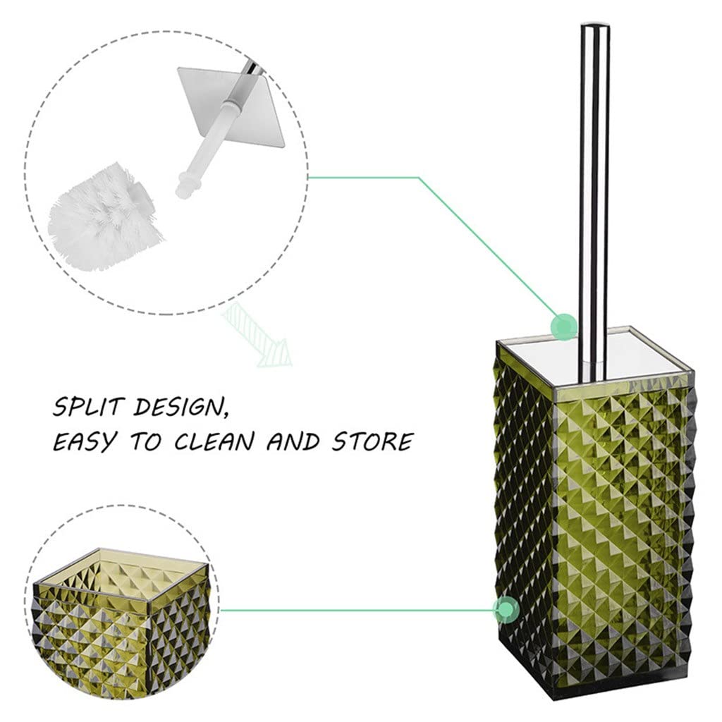 Premium Acrylic Bathroom Accessories Set - Toothbrush Holder, Soap Dispenser, Cup & Toilet Brush Organizer for Modern Home Bathroom Decor | Space-Saving Essentials for Vanity, Countertop & Shower Organization