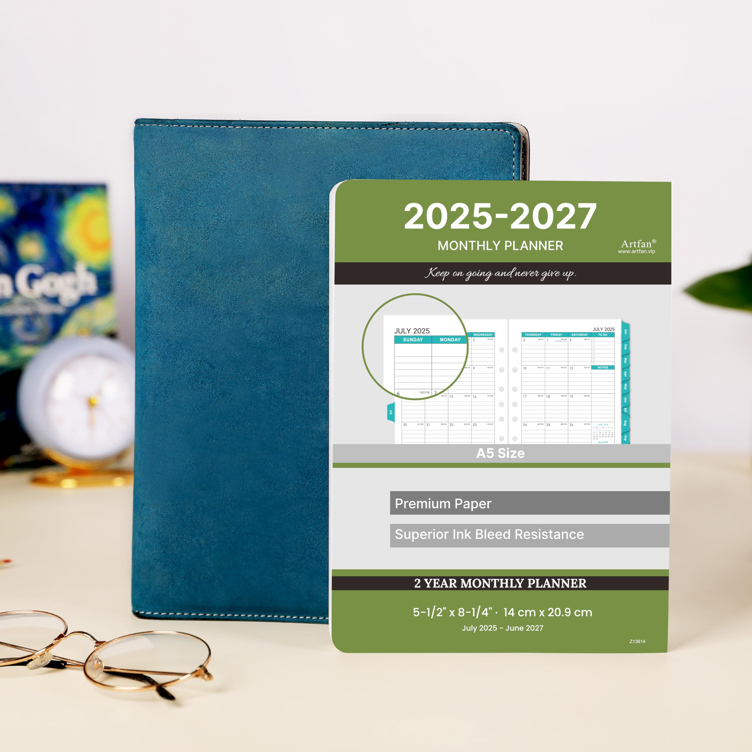 2025-2027 Monthly Planner Refill Inserts - 7-Hole Punched for Franklin Covey & Similar Planners, 5.5