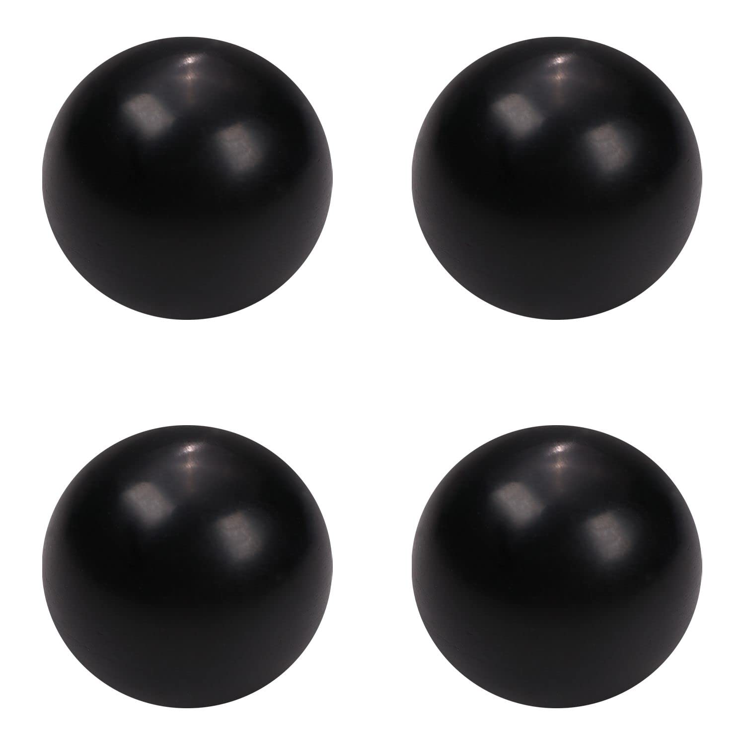 4Pcs Black Bakelite Ball Knobs with M5 Female Thread - 16mm Diameter Smooth Spherical Handles for Lawn Mowers & Exercise Equipment - No Twist Design, Durable Thermoset Construction for Easy Grip and Control