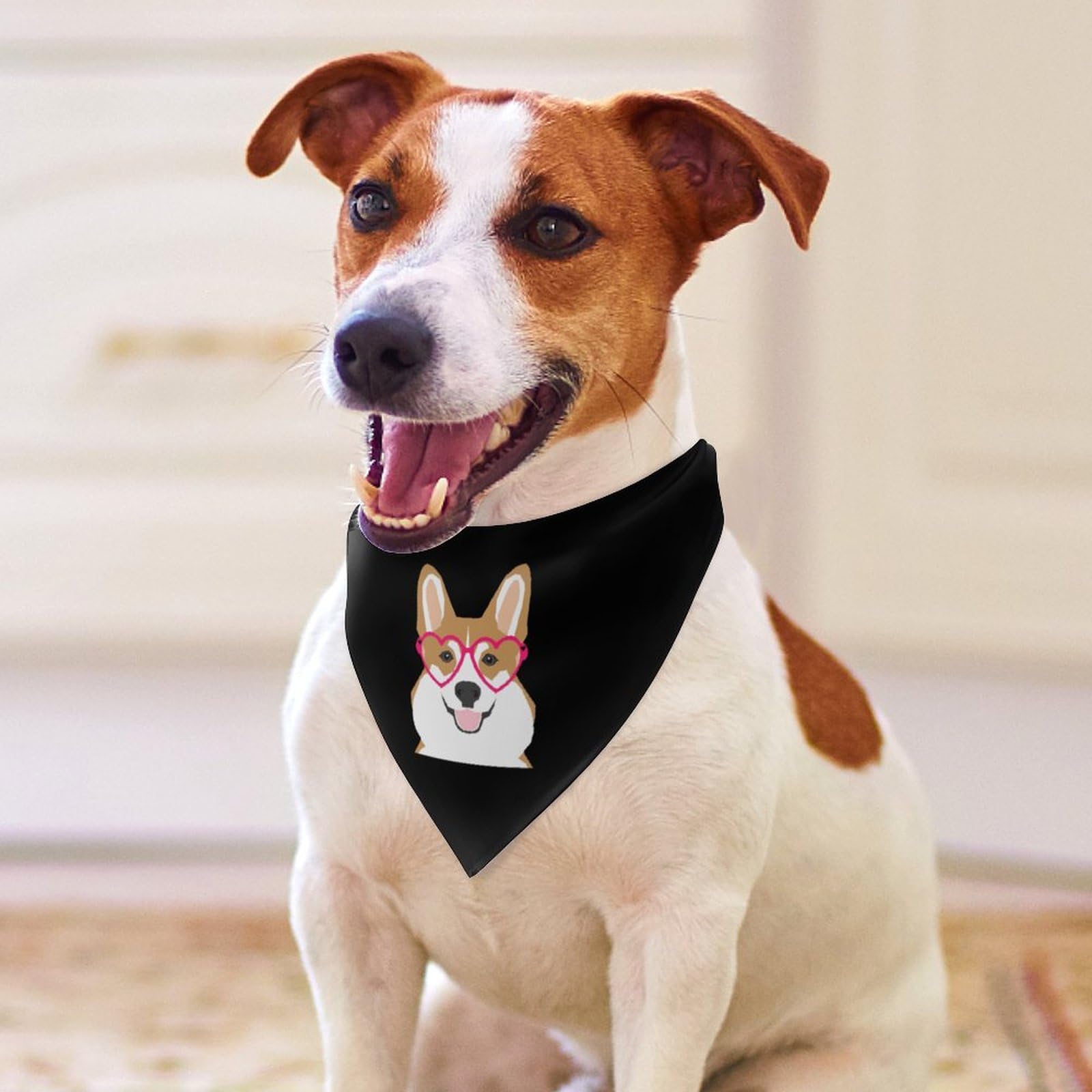 Cute Welsh Corgi Dog Bandanas - Adjustable Pet Scarves & Bibs for Small Medium Large Dogs - Perfect Christmas Thanksgiving Gift for Pets - Great for Holidays, Parties & Photo Shoots