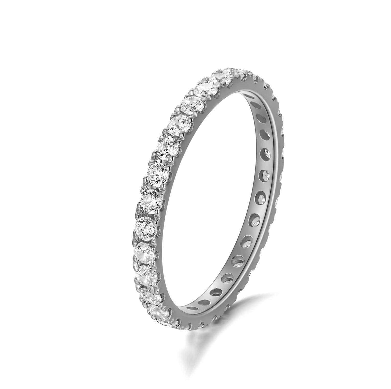 PYTALI Moissanite Engagement Ring 925 Sterling Silver Wedding Band for Women - Diamond Promise Ring for Girls, Bridal Jewelry Gift for Anniversary & Proposal
