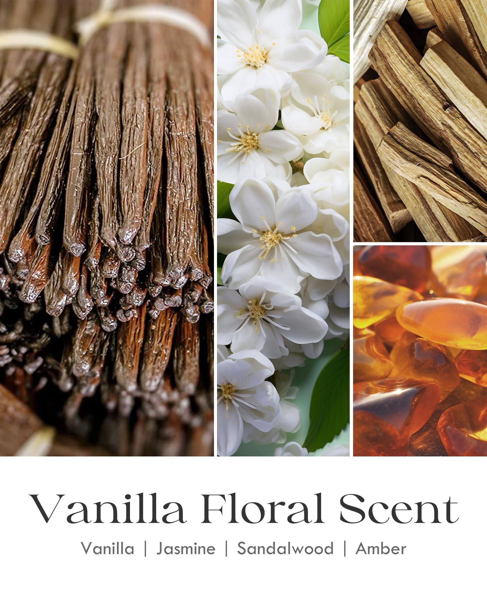 Soy Wood Wick Candles - Vanilla Bean Scent for Relaxation & Gifts