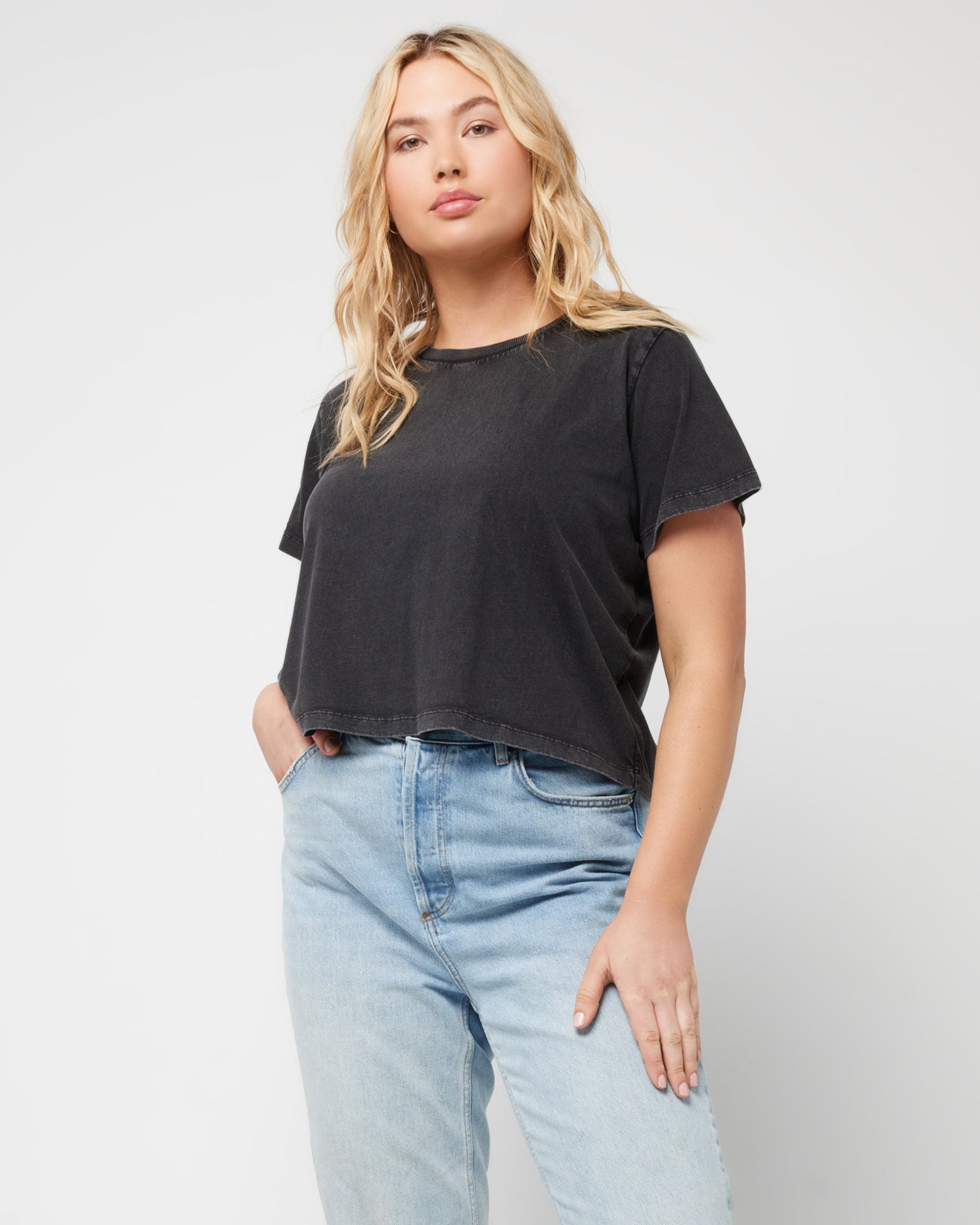 All Day Short Sleeve Top in Black - Comfortable Casual Wear for Women | Perfect for Work, Outings & Everyday Style
