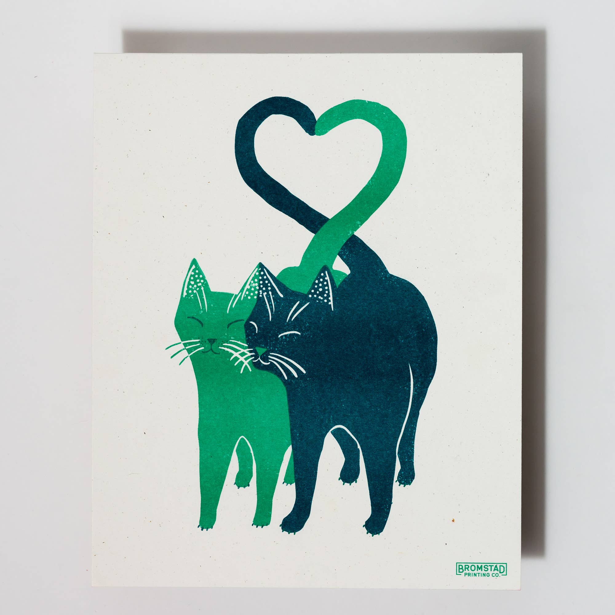 Love Cats Risograph Print - Unique Cat Art Poster for Home Decor, Gifts for Cat Lovers, Wall Art for Living Room & Bedroom