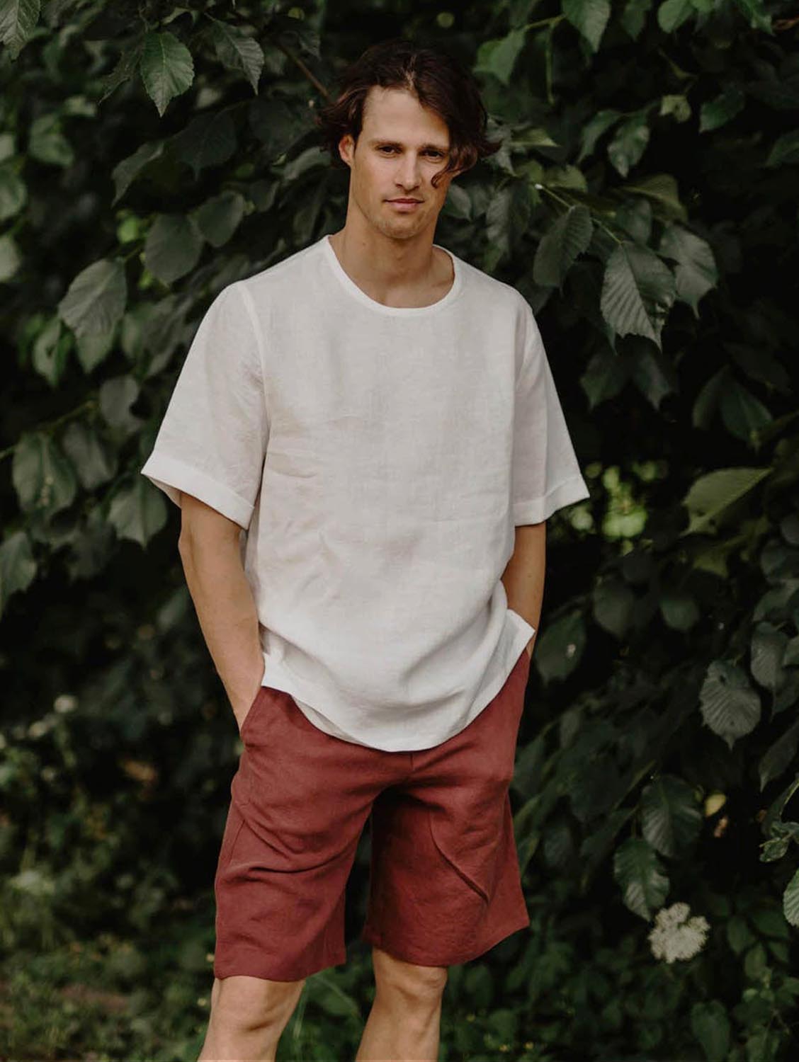 Hermes Men's Classic Linen Shorts for Summer | Breathable & Lightweight Casual Shorts in Multiple Colors | Perfect for Beach, Vacation & Outdoor Activities