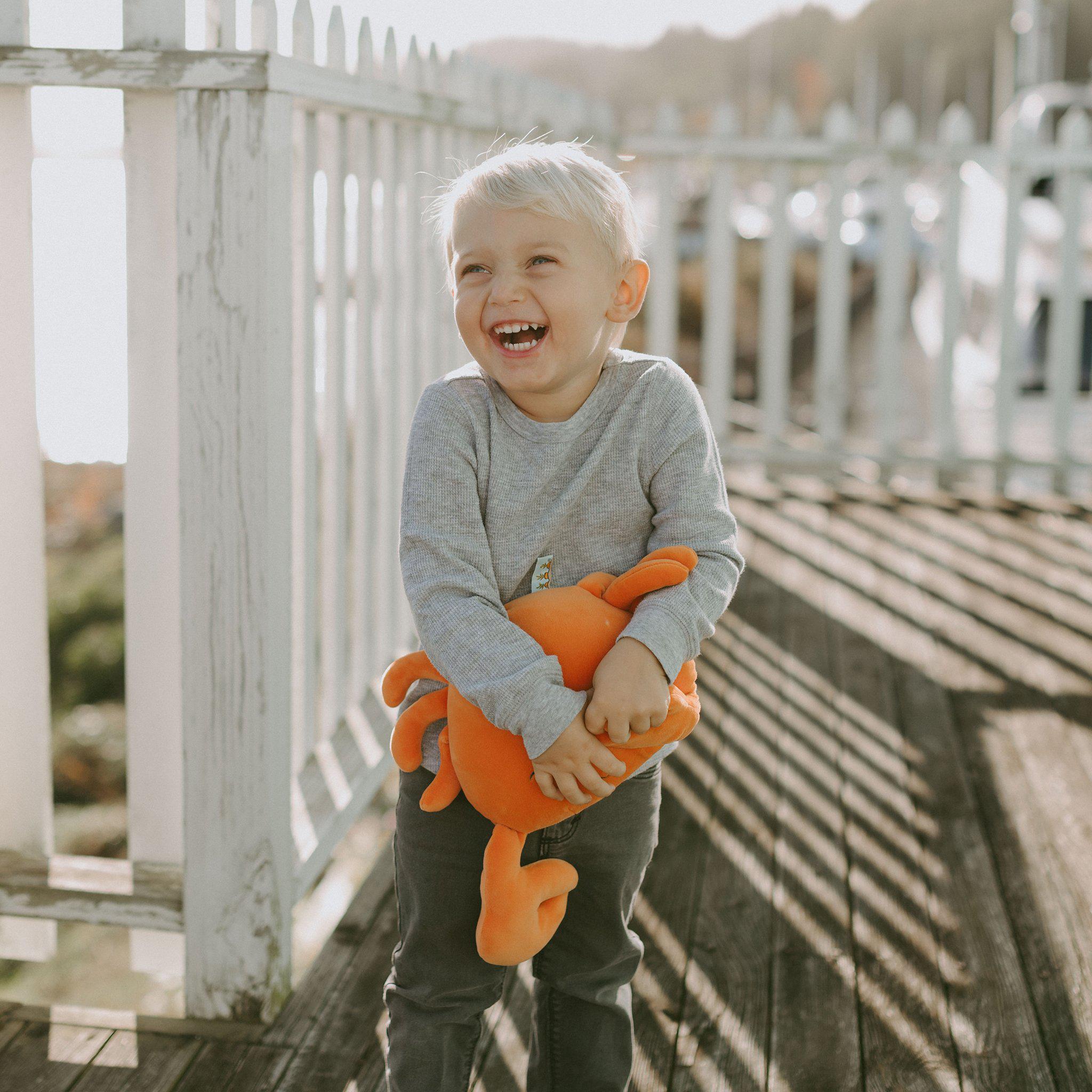 Happy Crab Plush Stuffed Animal Toy - Soft & Cuddly Sea Creature for Kids, Perfect for Playtime, Gifts & Nursery Decor