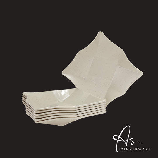 8-Piece Salad Plate Set - Durable Porcelain Dinner Plates for Restaurants, Catering & Home Use (12 Sets per Carton, AS5808 6M) - Perfect for Parties, Weddings & Everyday Dining
