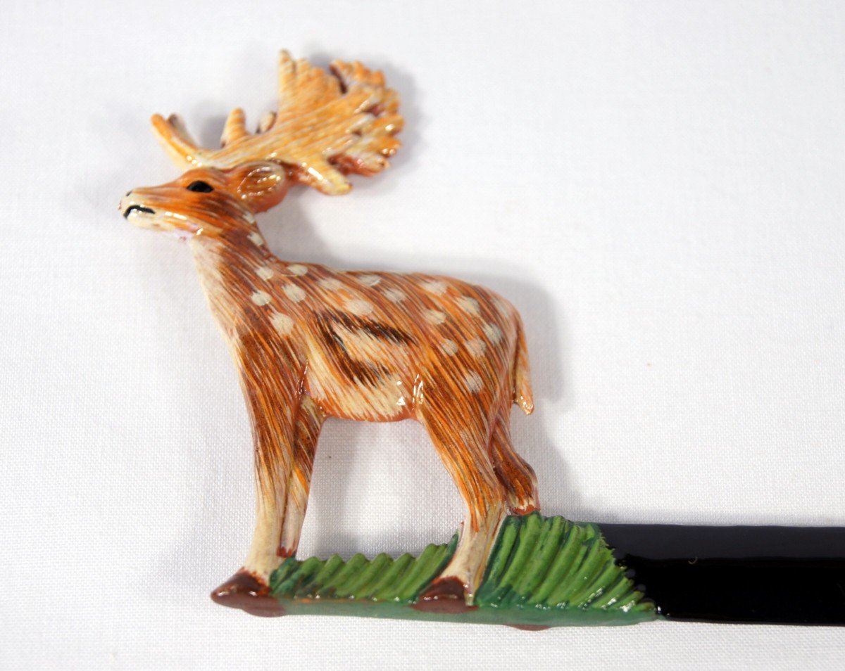 Hand Painted Reindeer Letter Opener - Unique Christmas Gift for Office & Home Use - Perfect for Holiday Cards, Invitations & Mail Opening