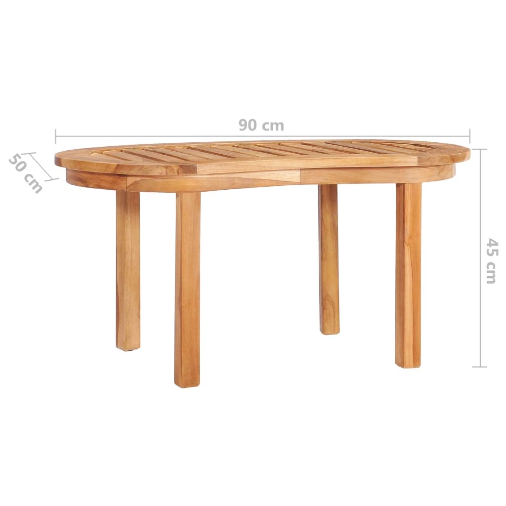 Rustic Solid Teak Wood Coffee Table - 35.4