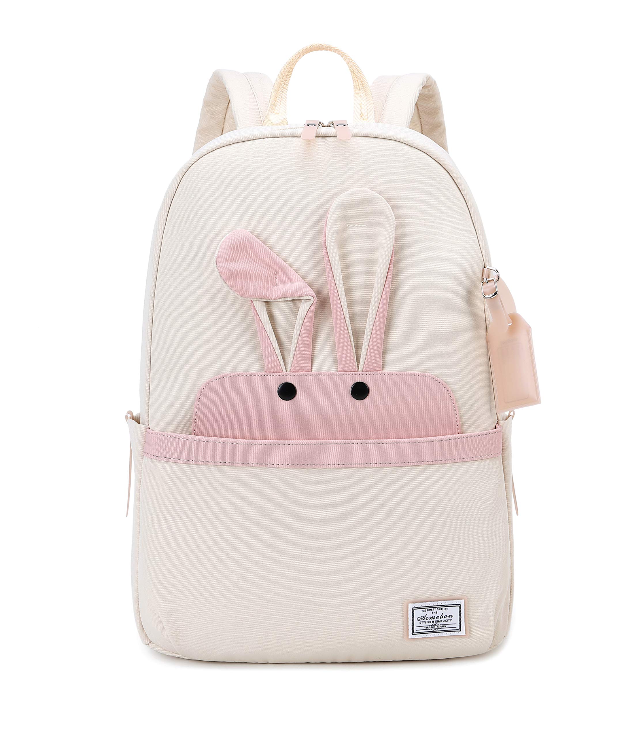 Acmebon Waterproof Cute Girls Backpack for School - Lightweight Durable Bookbag in Khaki | Perfect for School, Travel, and Daily Use