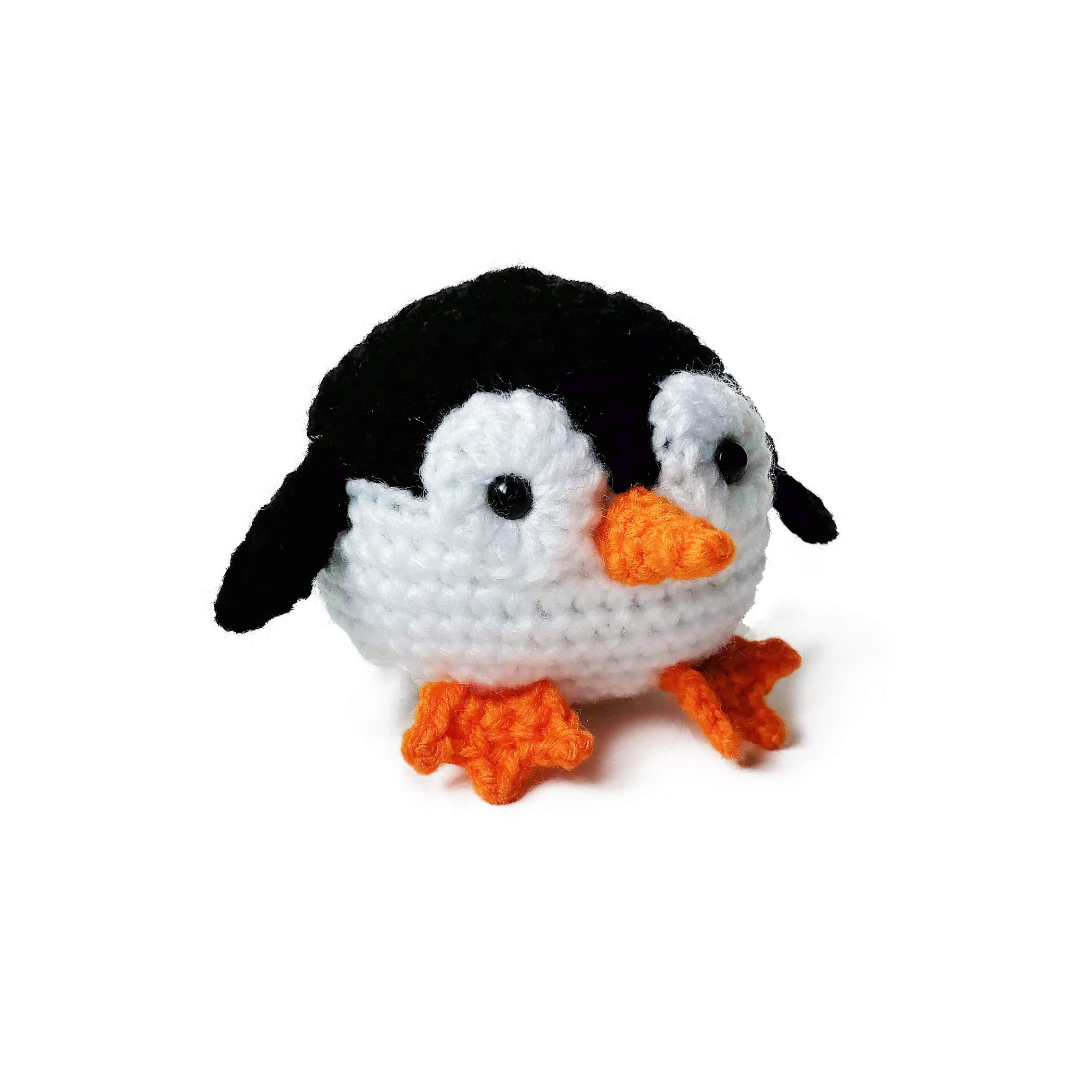 Handmade Crochet Amigurumi Penguin Stress Ball - Squeeze Toy for Anxiety Relief & Stress Therapy | Cute Desk Decor, Office Gift & Sensory Fidget Toy for Adults & Kids