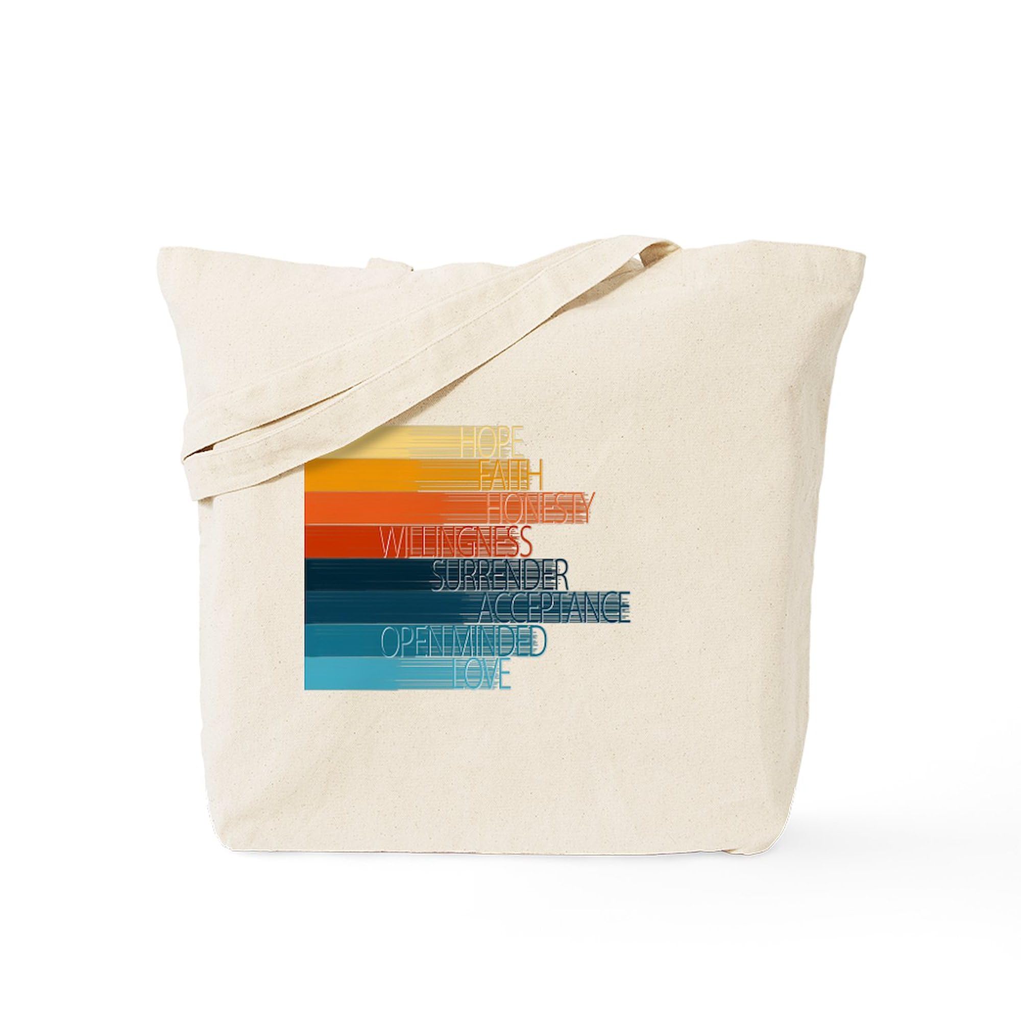Spiritual Principles Tote Bag - Natural Canvas Reusable Shopping Bag for Groceries, Beach & Daily Use | Eco-Friendly Cotton Tote with Inspirational Quote