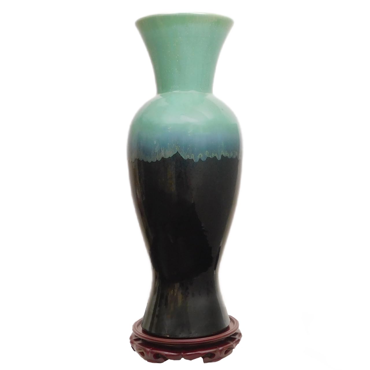 Exquisite Chinese Porcelain Vase with Dual-Color Glaze Drip Design - Perfect for Home Décor, Wedding Centerpieces & Luxury Gifts