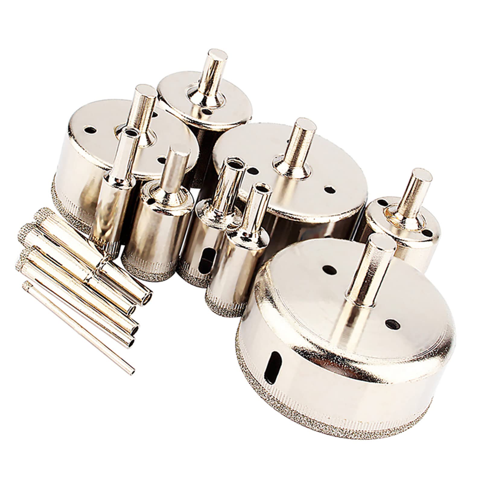 14Pcs Coated Hole Saw Drill Bits Set 3-70mm for Glass Tile & Marble - Perfect for DIY & Professional Use