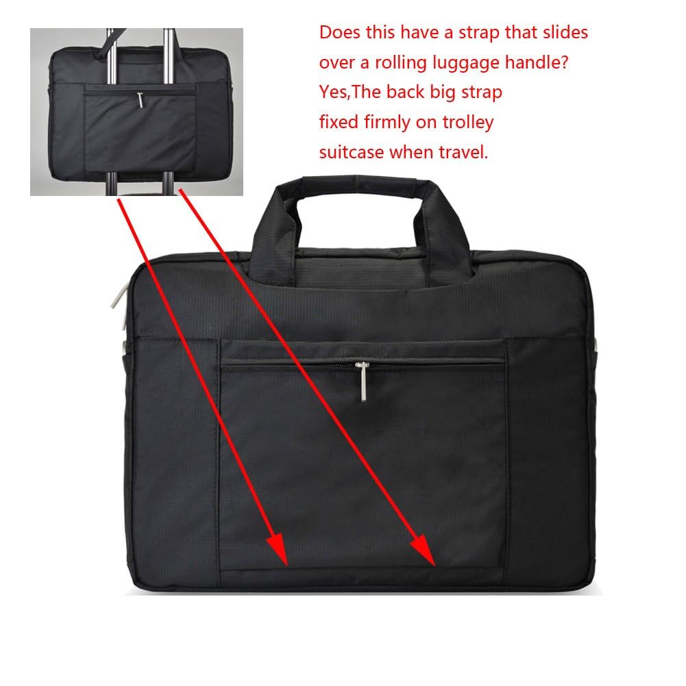 18 Inch Waterproof Shockproof Laptop Bag for Men - Durable Business Briefcase Fits up to 18.4 Inch Notebook Computer - Perfect for Office, Travel & Daily Commute