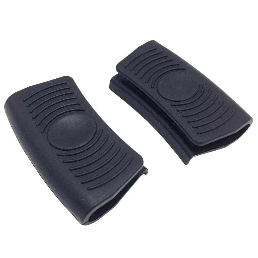 Non-Slip Silicone Pot Handle Covers - Heat Resistant Pan Sleeves for Frying Pans & Soup Pots (2-Pack, Black) - Perfect for Cooking, Baking & Kitchen Safety