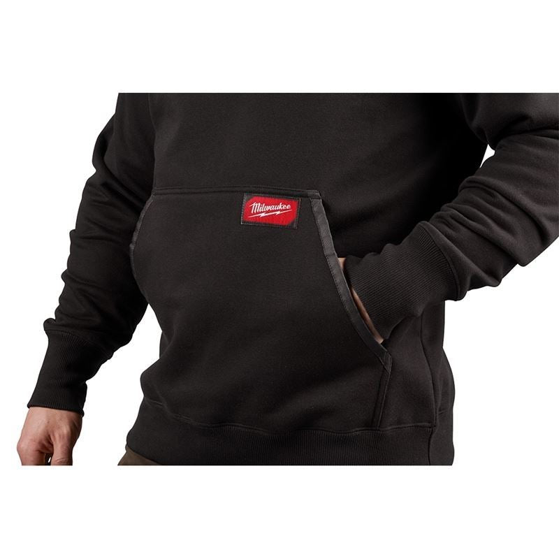 350B M Men's Medium Heavy Duty Cotton/Polyester Long Sleeve Pullover Hoodie - Black | Workwear, Outdoor Activities & Casual Wear