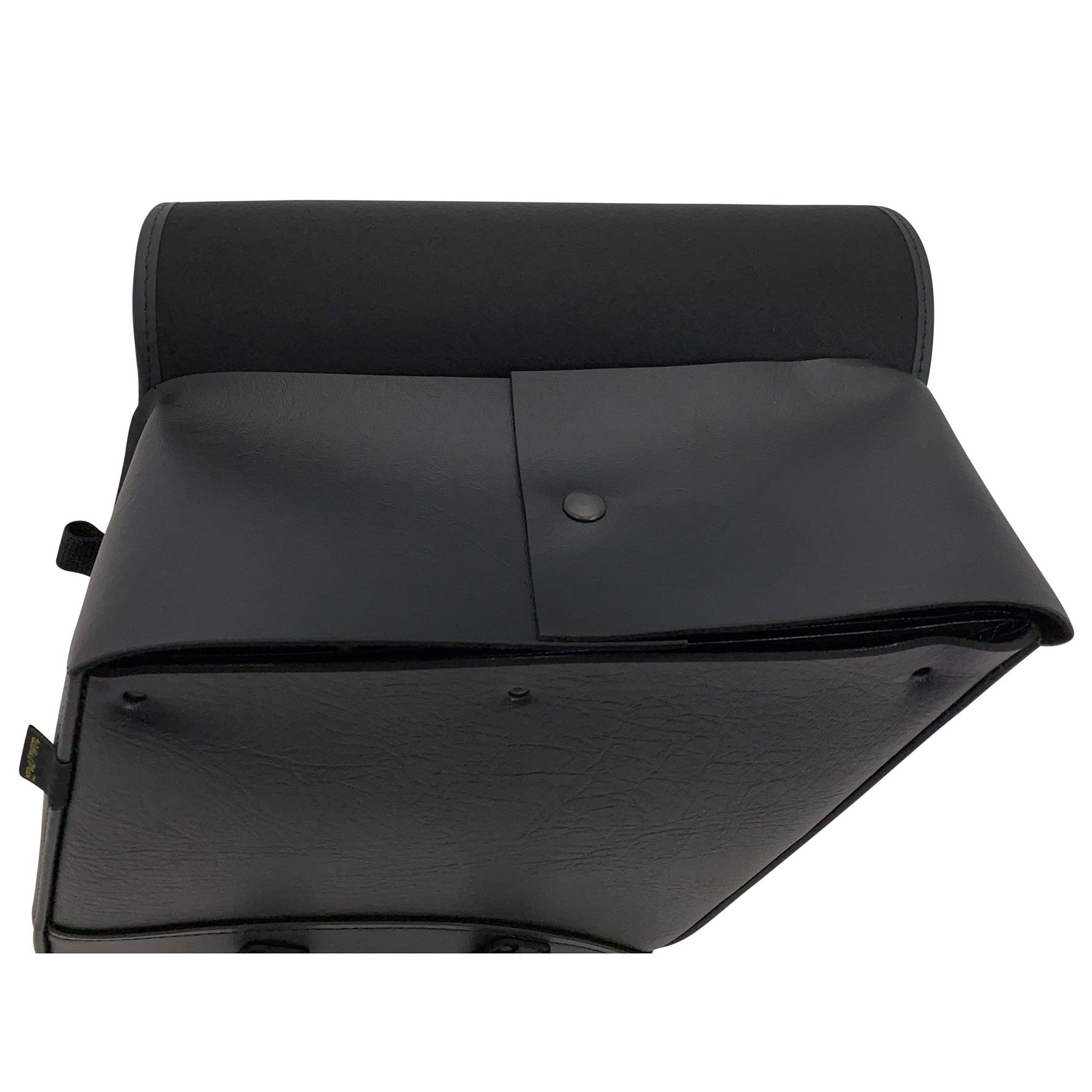 Willie & Max Brass Monkey Compact Slant Saddlebag Set - Durable Leather Motorcycle Saddle Bags for Harley, Cruiser & Touring Bikes - Perfect for Road Trips & Daily Commuting