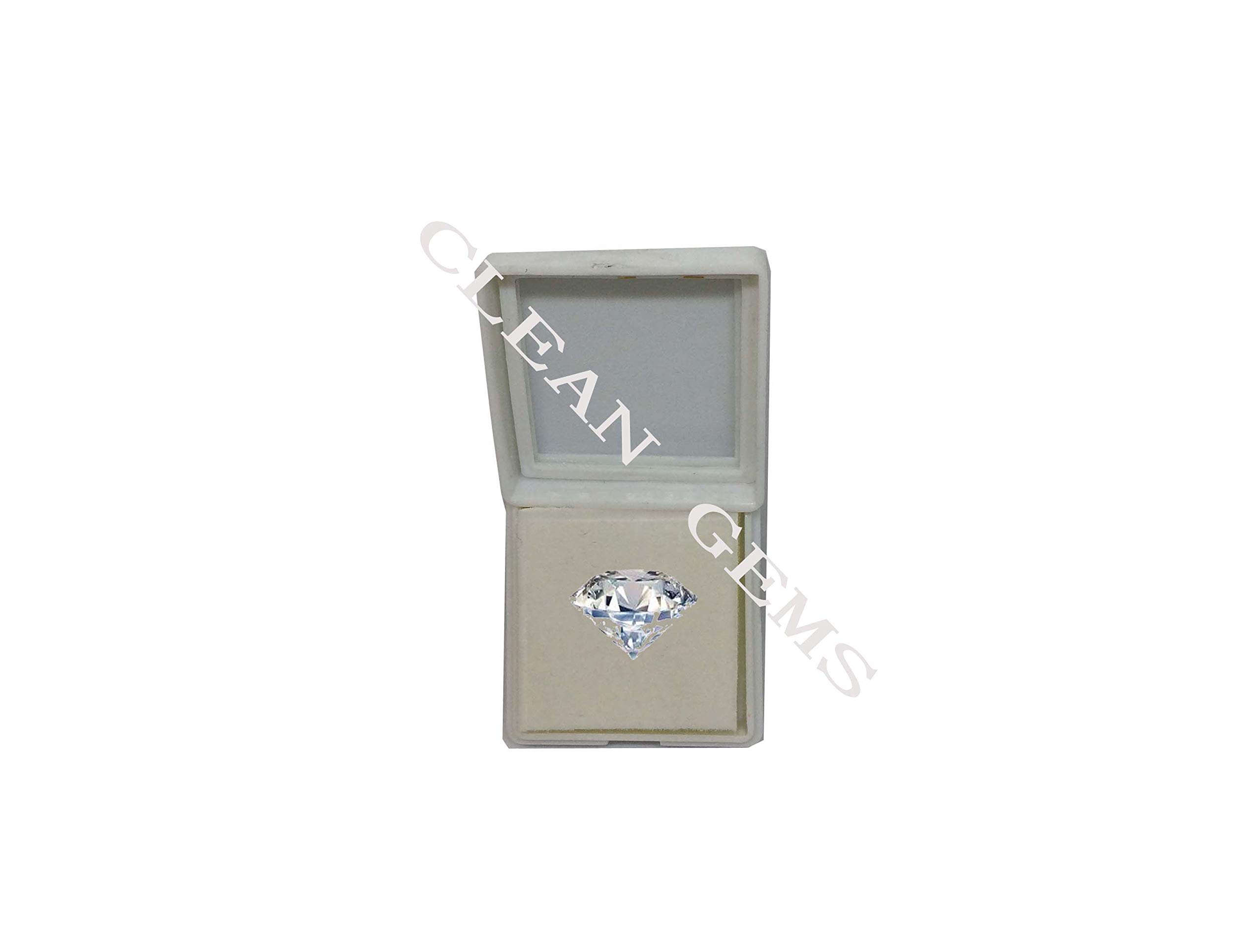 Certified CLEAN GEMS Zircon (American Diamond) 8.41 Carat Gemstone with Authenticity Certificate - AMZNSL925 | Perfect for Engagement Rings, Anniversary Gifts & Luxury Jewelry Making