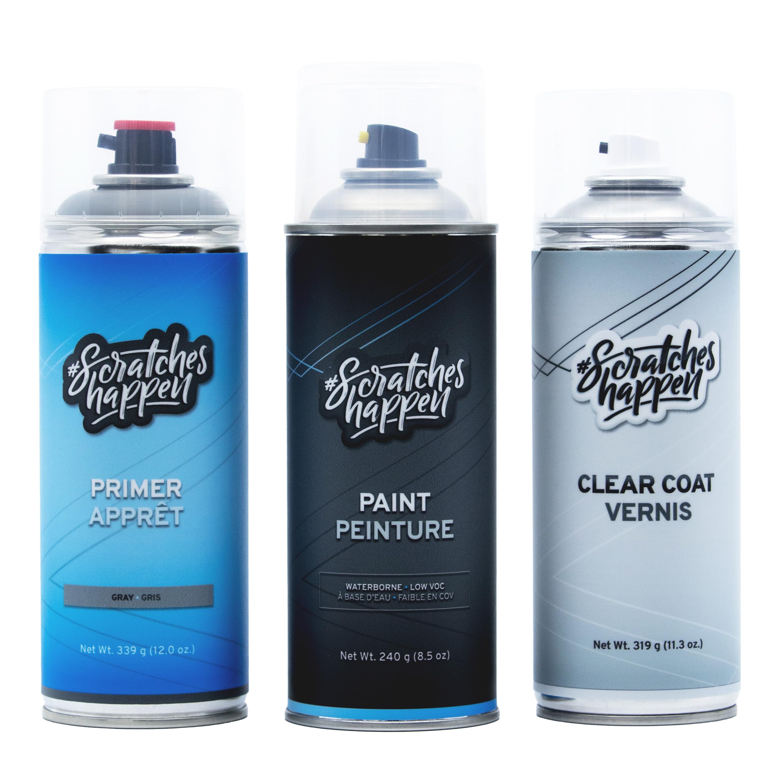 ScratchesHappen Exact-Match Automotive Spray Paint Kit - Hyundai Lake Silver/Sonic Silver (SS7) - Paint + Clear Coat + Primer for Car Scratch Repair & Touch Up | Perfect for Hyundai Vehicles, DIY Auto Body Repairs & Minor Damage Restoration