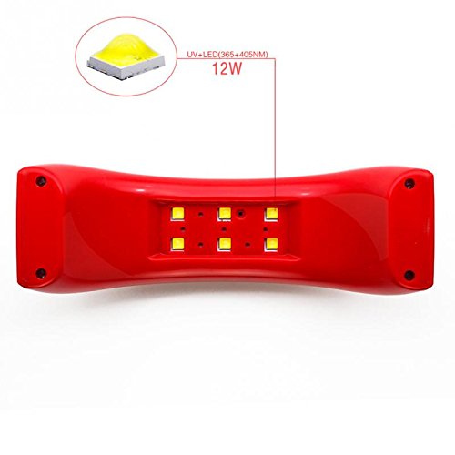 12W UV LED Nail Dryer Lamp - Fast Curing for Gel Polish, Black Phone-Shaped Design - Perfect for Home Manicures & Professional Nail Salons