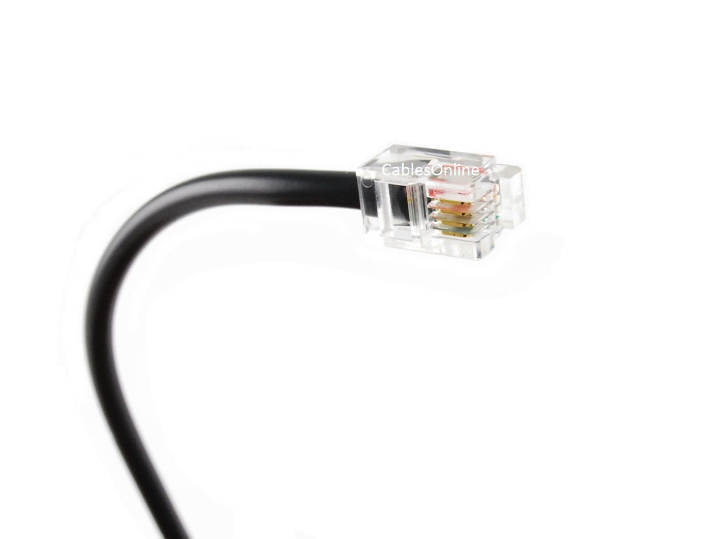 CablesOnline 1ft 3.5mm to RJ9/RJ10 Headset Adapter Cable for iPhone to Cisco Office Phones - IP-CS01 | Perfect for Business Calls & VoIP Communication