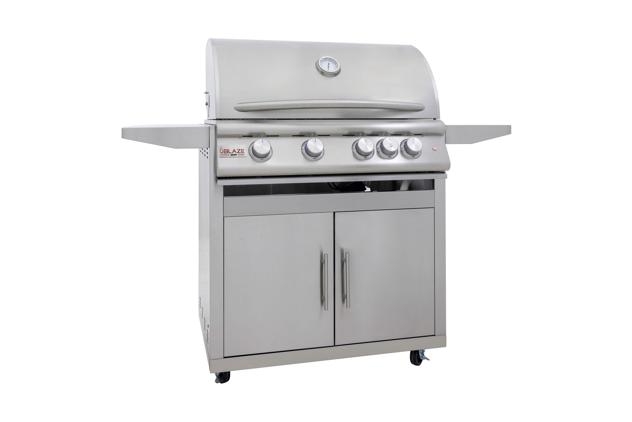 Blaze Grills BLZ4LTE3MGLP Premium 4-Burner Marine Grade Propane Gas Grill for Outdoor Cooking, Boating & Backyard BBQs