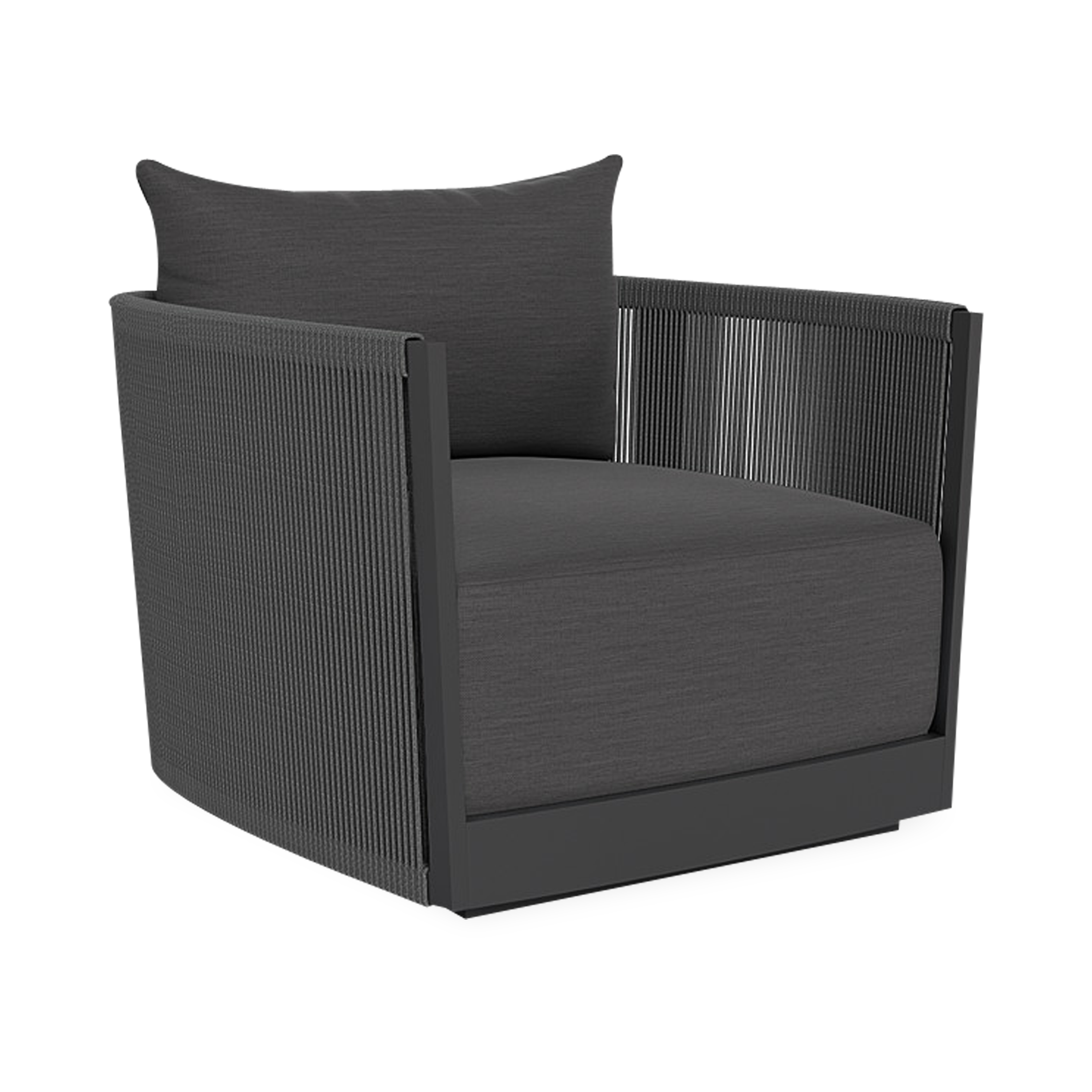 Antigua Lounge Chair - Modern Outdoor Patio Furniture for Relaxing in Garden, Poolside, or Backyard - Comfortable Wicker Rattan Chair with Cushions