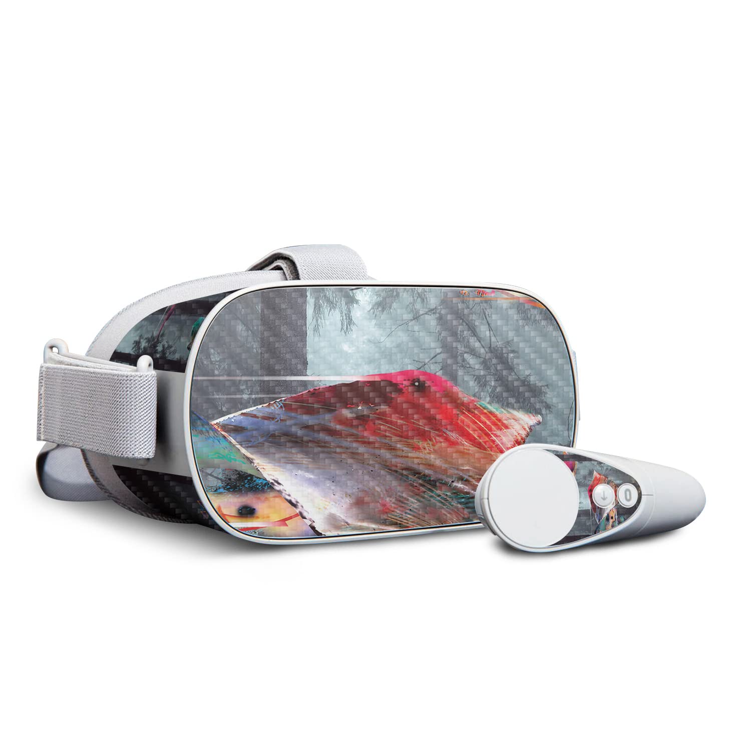 Premium Carbon Fiber Skin for Oculus Go - Stingray Forest Design | Protective & Durable Textured Cover | Easy to Apply & Remove | Made in USA | Perfect for Gaming, VR Protection & Style Customization