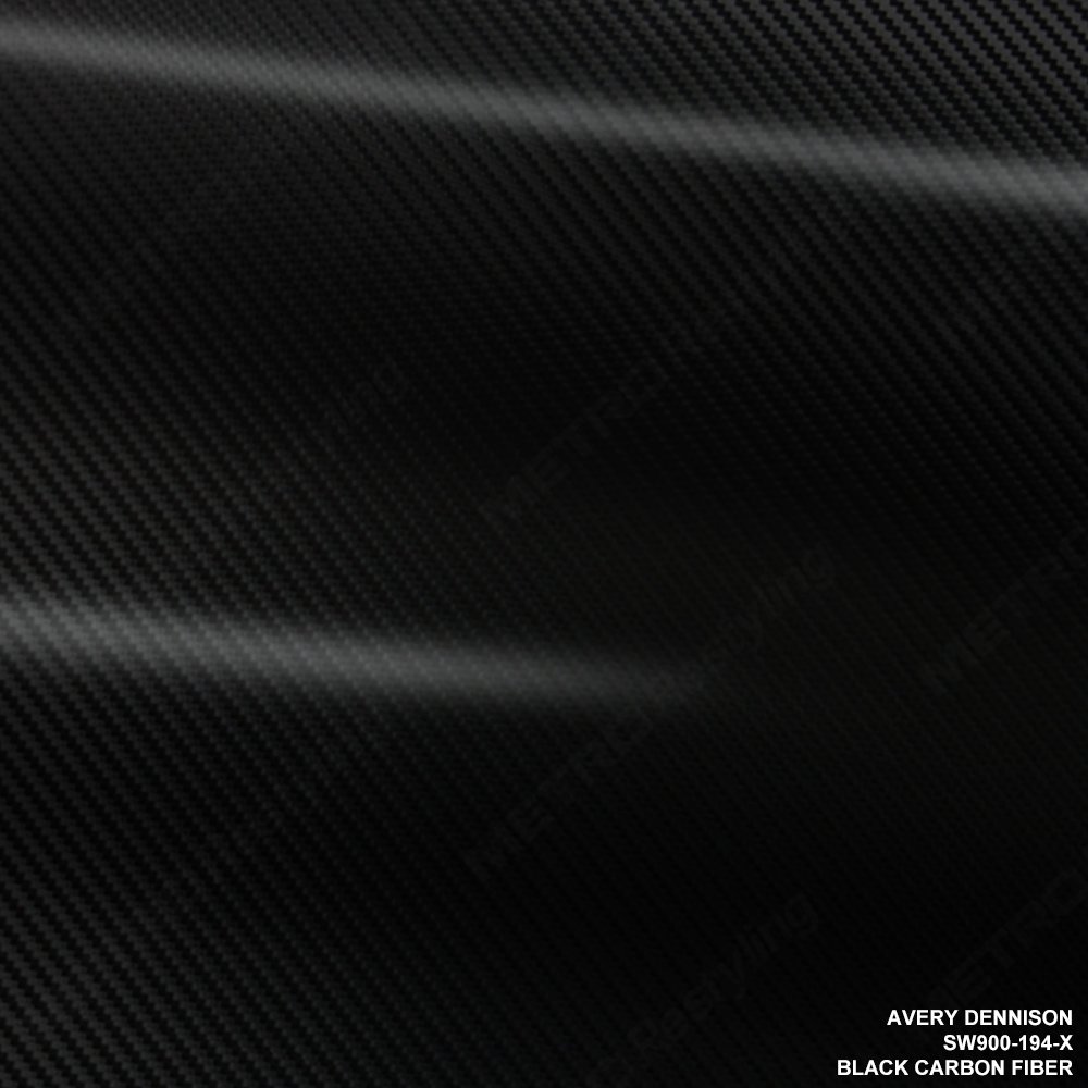 Avery Dennison Supreme SW900-194-X Black Carbon Fiber Vinyl Wrap Film - 5ft x 7ft (35 Sq/ft) - High Gloss Automotive Car Wrap for Vehicles, Boats & Motorcycles - DIY Installation & Professional Use